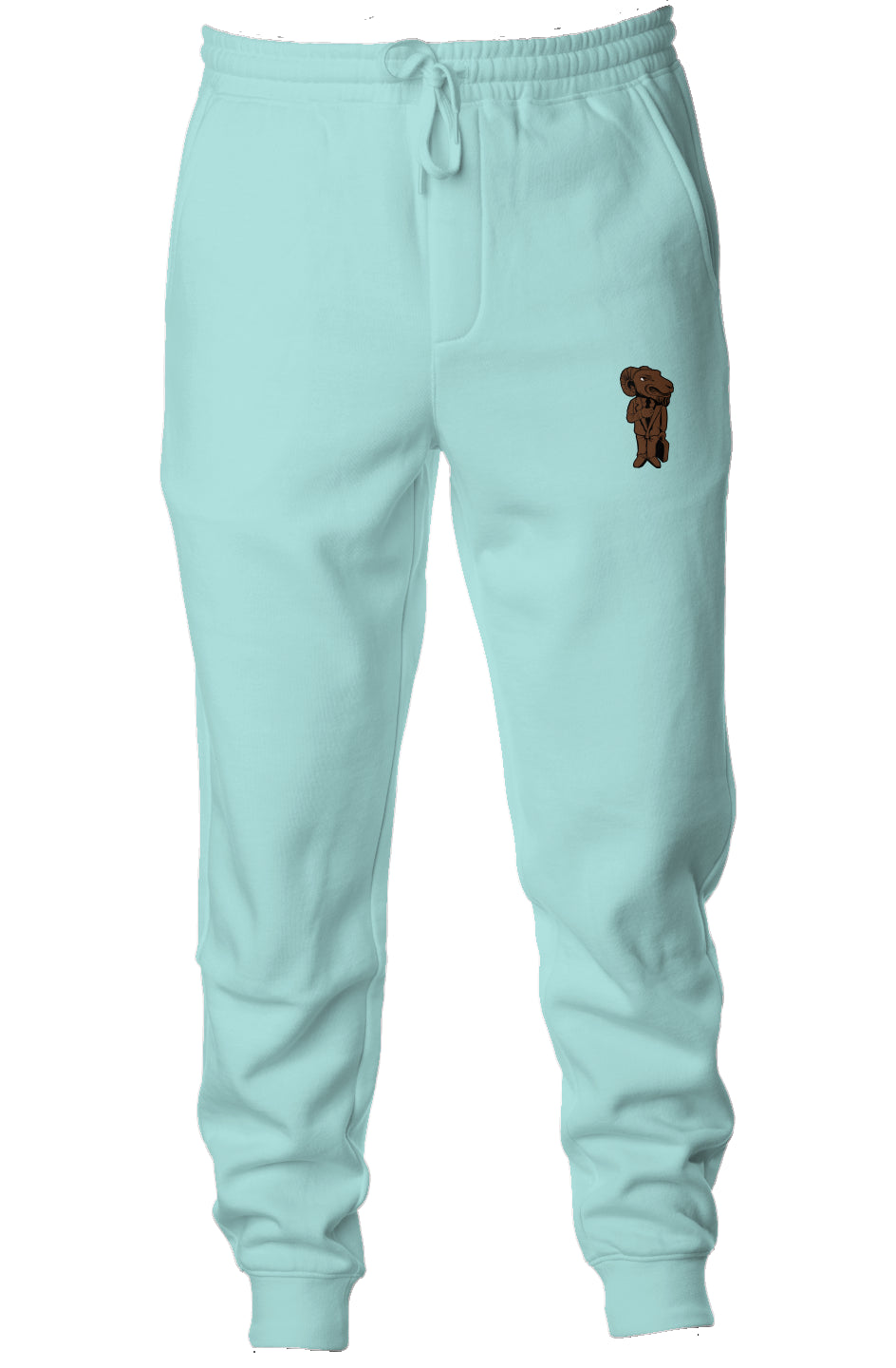 Embroidered Pastel Fleece Joggers