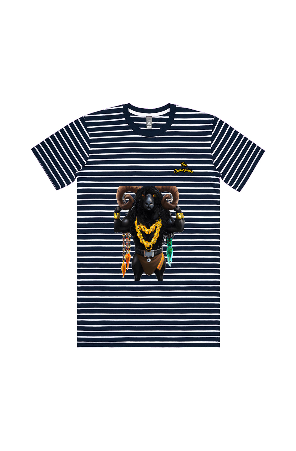 "Stripes" Navy tee "The Consigliere" series