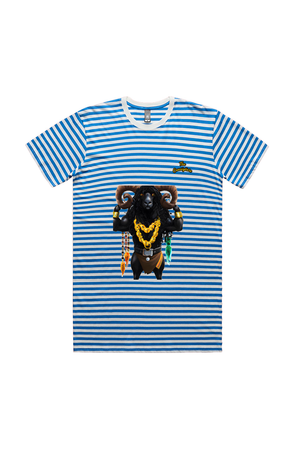 "Stripes" Mid Blue tee "The Consigliere" series